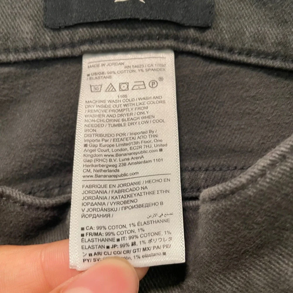 Banana Republic Mens Traveler Pants Slim Fit Charcoal Grey Stretch 36x29 1726
